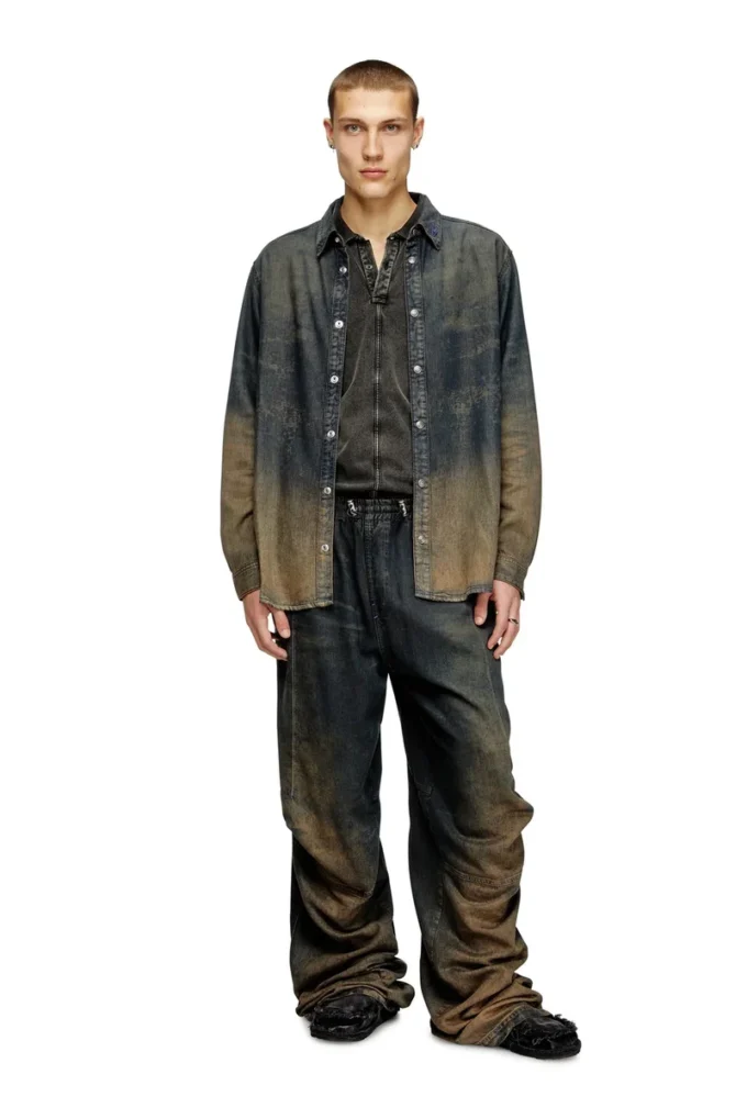 d-simply-s8 Skjorta i flytande nyanserad denim