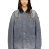 d-stack-u-l Denimjacka i utility-stil med kontrasterande krage d-stack-u-l Denimjacka i utility-stil med kontrasterande krage