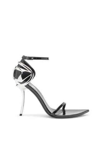 d-ten&half sandal D-Ten&Half-Stilettosandaler i lackläder och satin