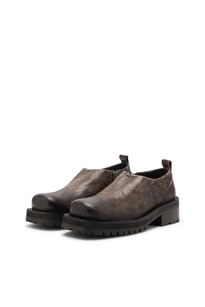d-texan clog D-Texan-Zipped skor i slitet mocka med krackelerad effekt d-texan clog D-Texan-Zipped skor i slitet mocka med krackelerad effekt