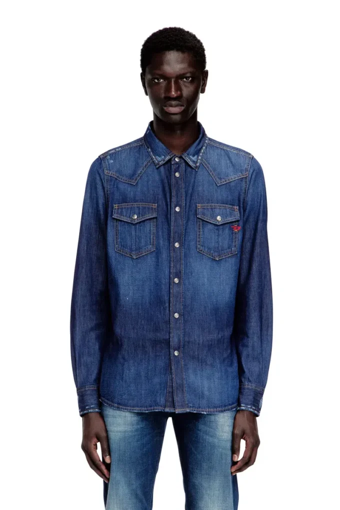 d-vega Denimskjorta med påsydda fickor