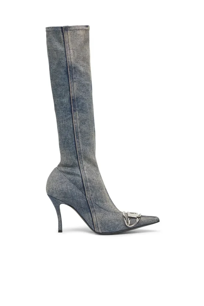 d-venus kb d D-Venus – Denimstövlar med logotyplapp d-venus kb d D-Venus – Denimstövlar med logotyplapp