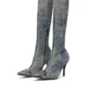 d-venus kb d D-Venus – Denimstövlar med logotyplapp d-venus kb d D-Venus – Denimstövlar med logotyplapp