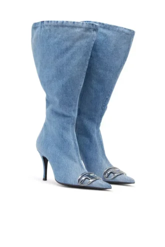 d-venus kb large D-Venus-Wide knähöga stövlar i denim