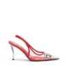 d-venus sb D-Venus-Läderkantade transparenta pumps med rem bak d-venus sb D-Venus-Läderkantade transparenta pumps med rem bak