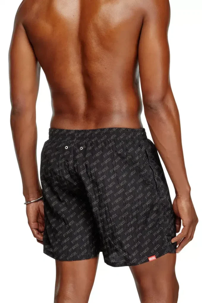 daniel-41-mono-utlt Halvlånga badshorts med logotyp över hela plagget daniel-41-mono-utlt Halvlånga badshorts med logotyp över hela plagget
