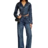 de-ali-s Kort jacka i Prince of Wales-denim de-ali-s Kort jacka i Prince of Wales-denim