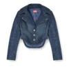 de-ali-s Kort jacka i Prince of Wales-denim de-ali-s Kort jacka i Prince of Wales-denim