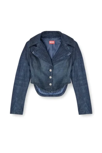 de-ali-s Kort jacka i Prince of Wales-denim