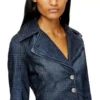 de-ali-s Kort jacka i Prince of Wales-denim de-ali-s Kort jacka i Prince of Wales-denim