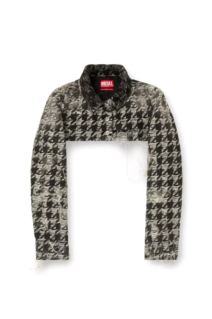 de-ansis-fsh2 Bolero i hundtandsmönstrad denim de-ansis-fsh2 Bolero i hundtandsmönstrad denim