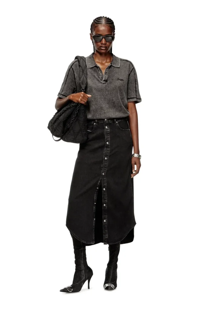 de-ard-long Midi-jeanskjol de-ard-long Midi-jeanskjol