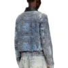 de-ateli-s Kort jacka i grafisk bouclé-denim de-ateli-s Kort jacka i grafisk bouclé-denim