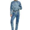 de-calur-fse Jeansjacka med biker-dragkedjedetaljer de-calur-fse Jeansjacka med biker-dragkedjedetaljer