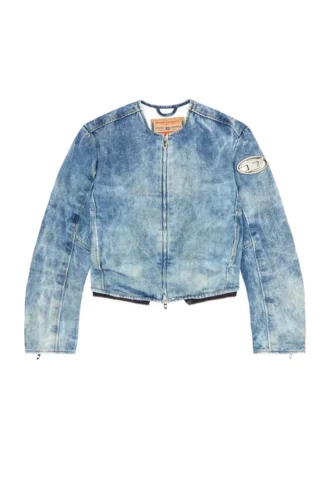 de-calur-fse Jeansjacka med biker-dragkedjedetaljer