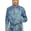 de-calur-fse Jeansjacka med biker-dragkedjedetaljer de-calur-fse Jeansjacka med biker-dragkedjedetaljer