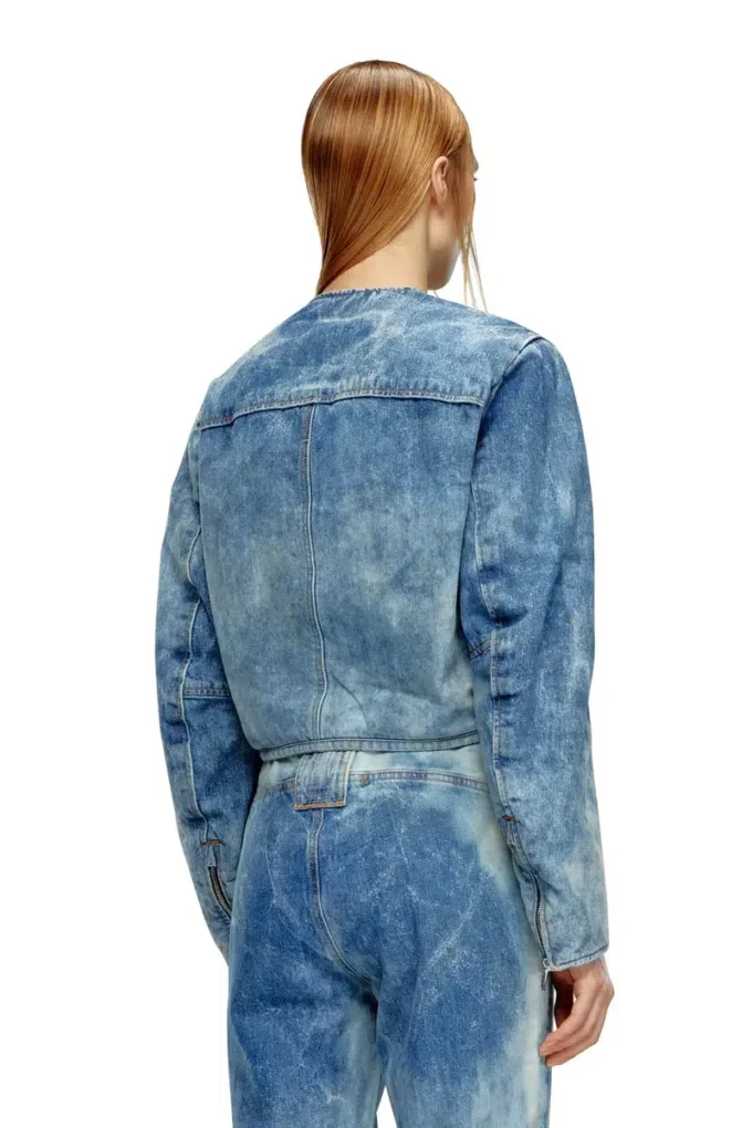 de-calur-fse Jeansjacka med biker-dragkedjedetaljer de-calur-fse Jeansjacka med biker-dragkedjedetaljer