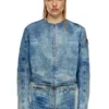 de-calur-fse Jeansjacka med biker-dragkedjedetaljer de-calur-fse Jeansjacka med biker-dragkedjedetaljer