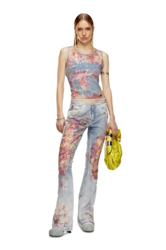 de-ciri-fse Linne i blommig devoré-denim