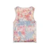 de-ciri-fse Linne i blommig devoré-denim de-ciri-fse Linne i blommig devoré-denim