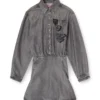 de-drevia-s Denimklänning med broderade patchar de-drevia-s Denimklänning med broderade patchar