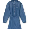 de-drevia-s Denimklänning med broderi på ryggen de-drevia-s Denimklänning med broderi på ryggen