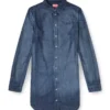 de-eazy dress-s Skjortklänning i flytande Prince of Wales-denim de-eazy dress-s Skjortklänning i flytande Prince of Wales-denim