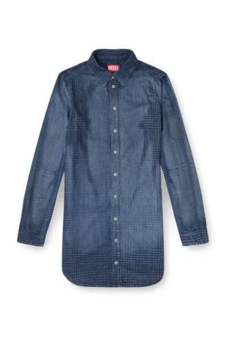de-eazy dress-s Skjortklänning i flytande Prince of Wales-denim