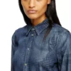 de-eazy dress-s Skjortklänning i flytande Prince of Wales-denim de-eazy dress-s Skjortklänning i flytande Prince of Wales-denim