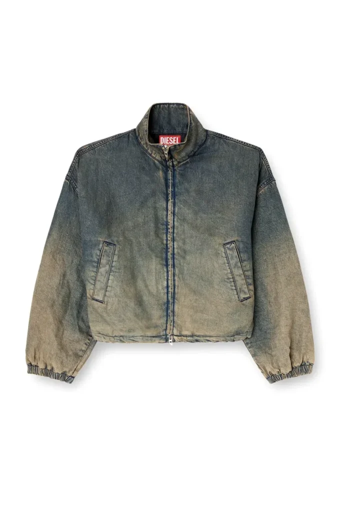 de-flower-s Jacka med dragkedja i mjukt denim