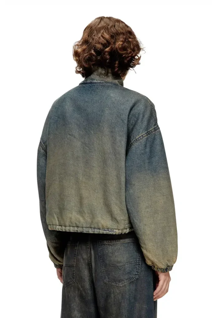 de-flower-s Jacka med dragkedja i mjukt denim