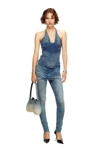 de-janice-s Halterneck-top i Reform-denim