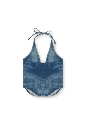 de-janice-s Halterneck-top i Reform-denim