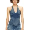de-janice-s Halterneck-top i Reform-denim de-janice-s Halterneck-top i Reform-denim