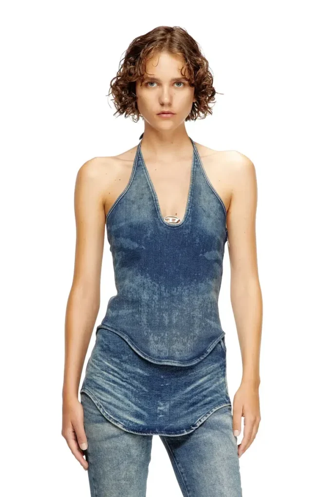 de-janice-s Halterneck-top i Reform-denim de-janice-s Halterneck-top i Reform-denim
