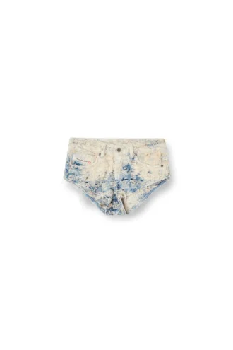 de-jizz-fsh1 Shorts i hundtandsmönstrad denim