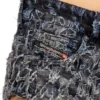 de-jizz-fsh2 Shorts i hundtandsmönstrad tie-dye-denim de-jizz-fsh2 Shorts i hundtandsmönstrad tie-dye-denim