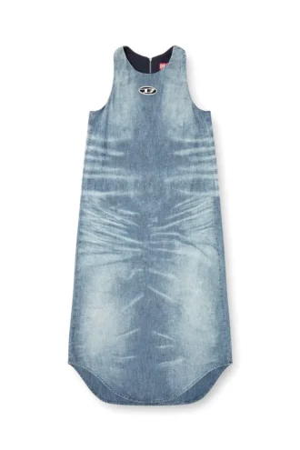 de-lina-s Lång klänning i marmorerad denim
