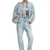de-marge-fse Oversized jacka i kristallfärgad denim