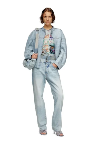 de-marge-fse Oversized jacka i kristallfärgad denim