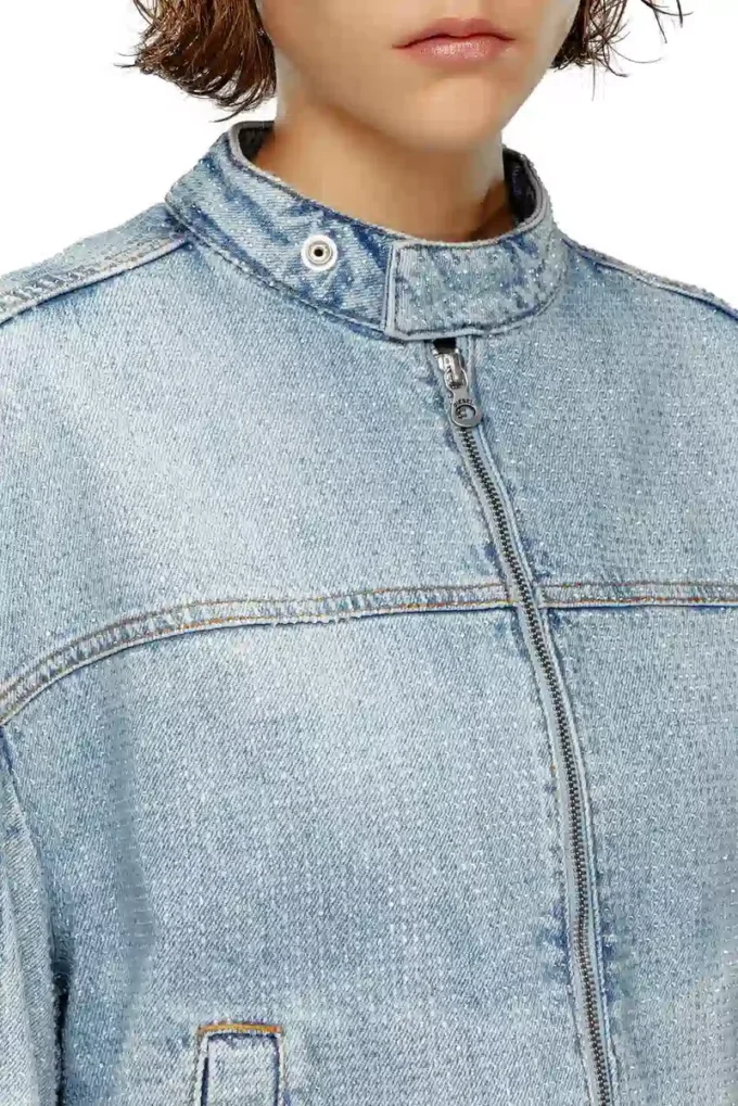 de-marge-fse Oversized jacka i kristallfärgad denim