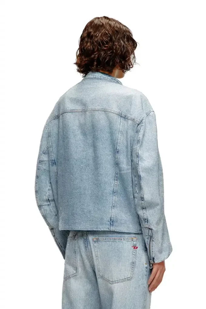 de-marge-fse Oversized jacka i kristallfärgad denim
