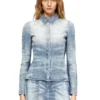 de-masly-fsh Skjorta i slitna honeycomb-denim de-masly-fsh Skjorta i slitna honeycomb-denim