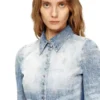 de-masly-fsh Skjorta i slitna honeycomb-denim de-masly-fsh Skjorta i slitna honeycomb-denim