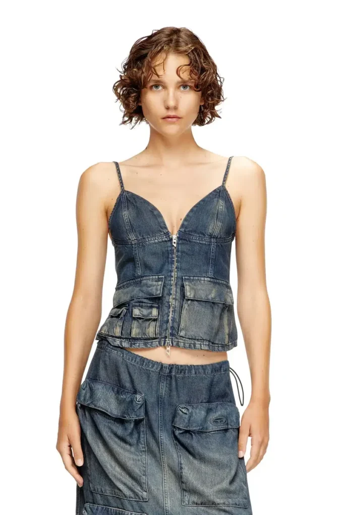 de-mellis-s Top i gradient fluid denim