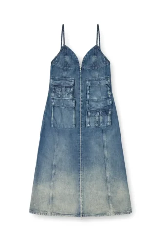 de-melvi-s Klänning i flytande laserbehandlad denim