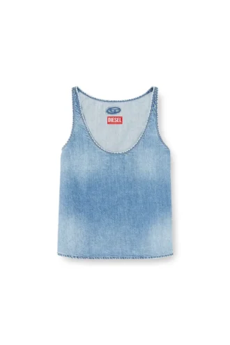 de-misy-s Top i lätt stonewashed denim