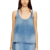 de-misy-s Top i lätt stonewashed denim