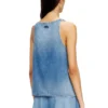 de-misy-s Top i lätt stonewashed denim
