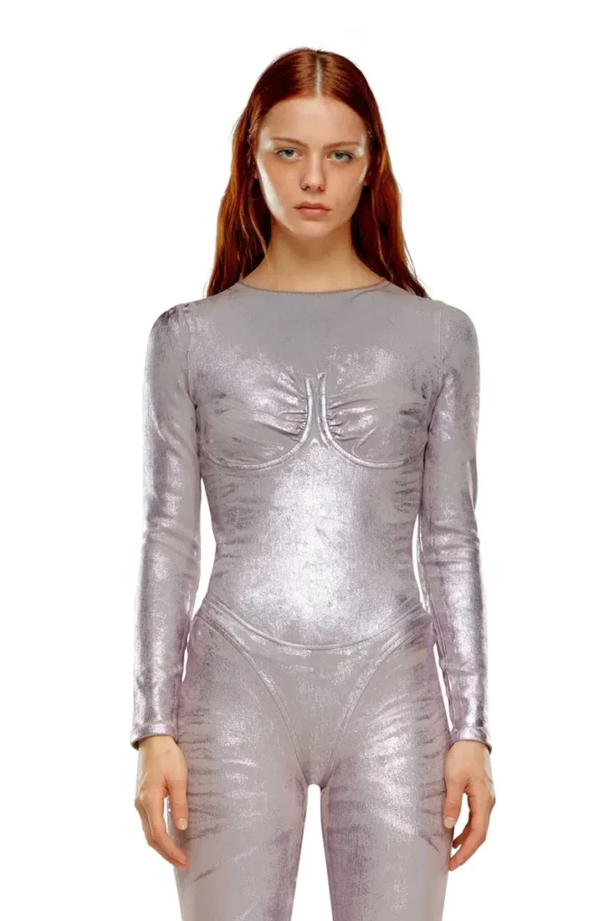 de-nikki-ls-fse Bodysuit i glittrande denim de-nikki-ls-fse Bodysuit i glittrande denim